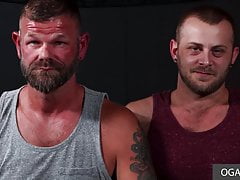 Interview followed by raw manly sex