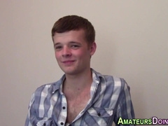 Watch this youngster's first time POV anal video with a dildo