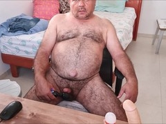 Guy gets off with a Fleshlight and some gay toys