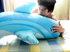 Inflating a dolphin