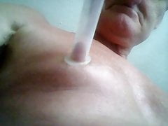 Nipple play with a homemade pump