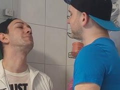 Piss and cum, gay piss, pee in ass