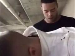 Interracial Bareback Anal on the Parking Deck