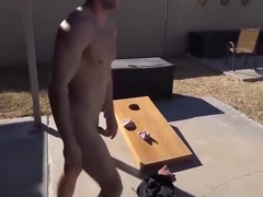 Michael Kasten In Bushy Football Weenie Jerks Off