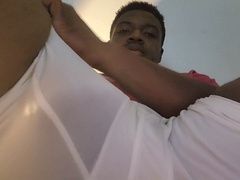 Daddy taunts his saucy shaft and balls in your face