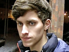 Sexy brunette guy takes it in the ass and takes a facial