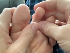 Puckered feet Jerk Off Instructions