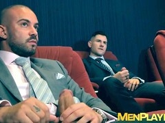 Classy Bruno Max and Lukas Daken enjoy anal play in the adult cinema