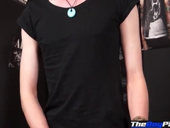 Crazy Gay Boy Jerks His Uncut Dick