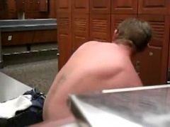 Hanging in the Locker room Naked