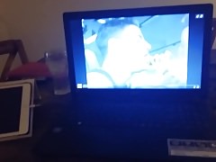 Cumming hard