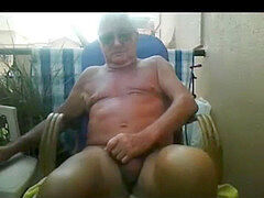 grandfather jizm on web cam