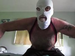 Masked stranger caught in some hot solo action