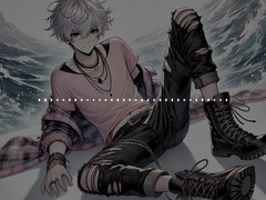 Sensual solo man with a deep voice moans provocatively in gay ASMR roleplay