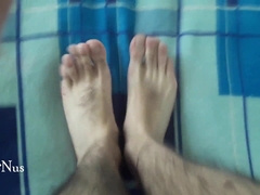 foot fetish on the sofa