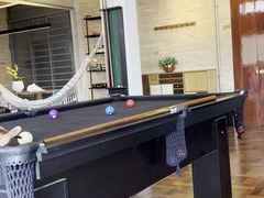 i was toying pool and showcased that my dinky is larger than the pool cue