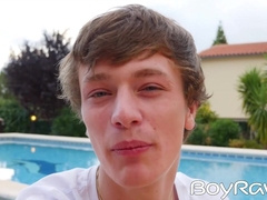 Pool day turns into twinks fucking doggy style from behind