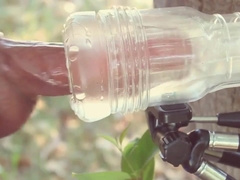 Super-Steamy morning knob jacking outdoors