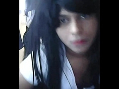 Sissy mega-slut vocally manhandled by indian on webcam