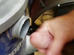 Vacuum fuck jerk and cum