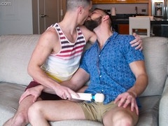Sexy twink pounds his hairy buddy