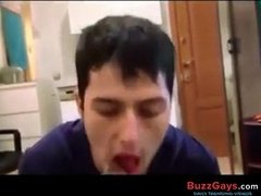 dude enjoys sucking a big black cock 8