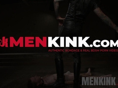 Seamus OReilly is suspended and caged while devouring dom Christian WIlde