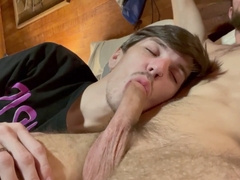 Naughty amateur boyfriends passionately indulge in deep-throat action!