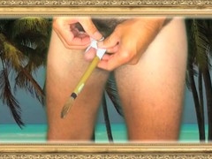 Artist using his big cock to paint masterpieces (Episode 1)
