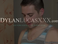 Jock Chip Tanner stretched his tight asshole in a rough ass fucking by sexy Dylan Kni