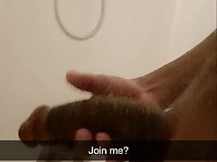 Stroking my BBC in the shower for my Snap