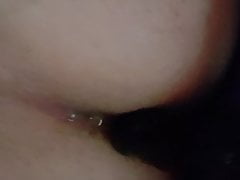 Caged dildo plays