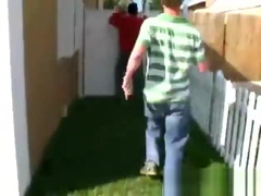 Boy rubs his penis against a sports car