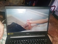 Moaning Cum Tribute for Massive Cock