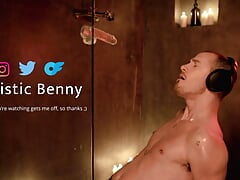 Autistic Benny's 1st Blowjob! Loud, sloppy, moaning deepthroat on my dildo