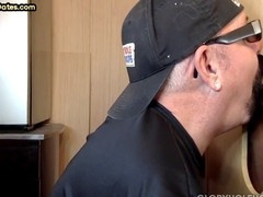 Raw glory hole action with mature DILF getting barebacked till he cums in mouth