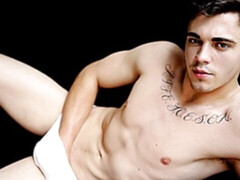 Hairy booty dude Asher Hawk jacks off outdoors