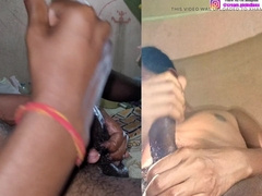 Johnson's baby grease se lund ka rubdown kiya