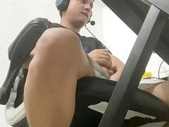 Drawing Student Gets Horny Doing Homework And Blows His Load On The Table