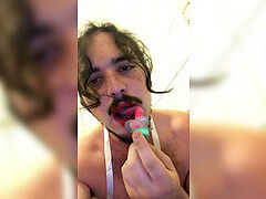 Beta milky guy cum after chastity