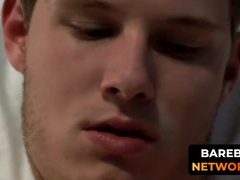 Cute Tyler Andrews wakes up from his long nap feeling horny and wanks himself off