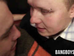 Naked dude gets drenched with cum from multiple dick in messy orgy