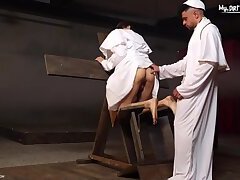 Hot Christian Twink Gets his Sins Forgiven after Dominant Holy Father Fucks him Bareback!