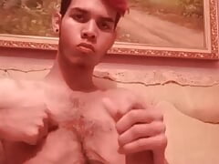 Latin e-boy with big cock cumming