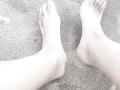 Hot feet on the beach