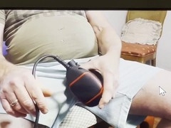 Hunky dude with a big cock enjoying some solo pleasure