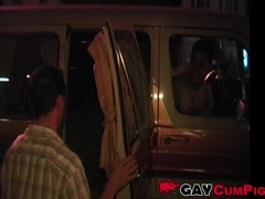 Beautiful day to drive onthe road with four horny men