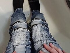 I waited too long to pee and couldn't get my jeans off in time. Then, I wet my underwear before bed AND in the morning.