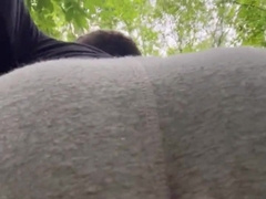 Taut denim Lad wonderful assets in public