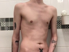 barely legal yr elder cherry milks off in the shower and gets a saucy climax